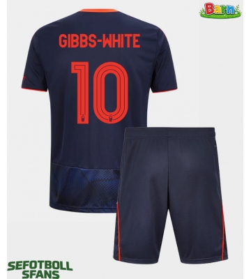 Nottingham Forest Morgan Gibbs-White #10 Tredjeställ Barn 2025-26 Kortärmad (+ Korta byxor)